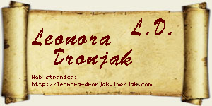 Leonora Dronjak vizit kartica